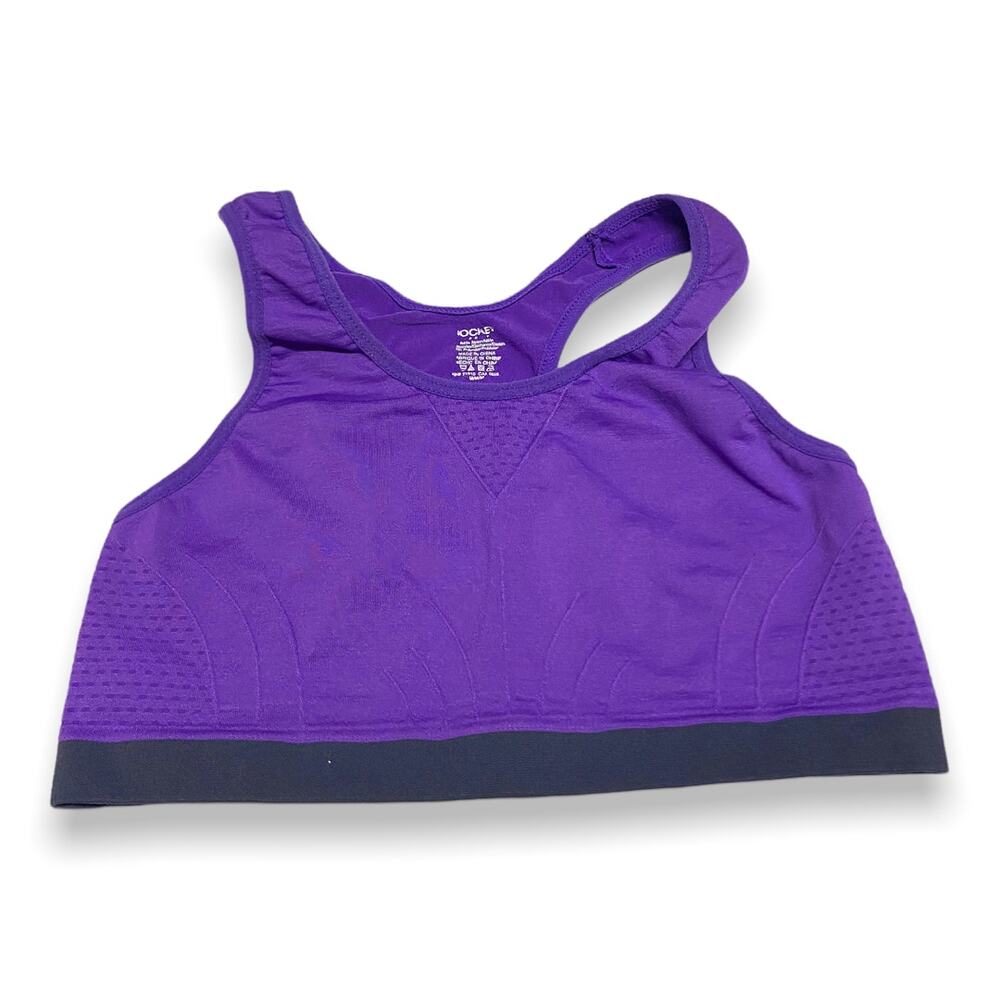 Jockey Womens Girls Sports Bra Size Medium‎ Purple Gray 30